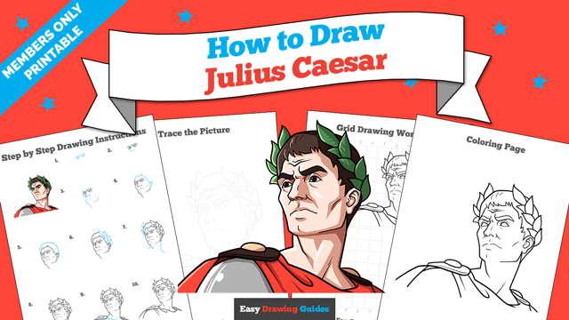 How to Draw Julius Caesar Printable Thumbnail