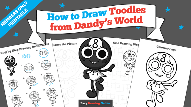 How to Draw Toodles from Dandy's World Printable Thumbnail