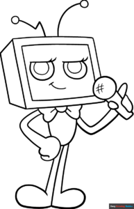 Free printable Vee from Dandy's World coloring page