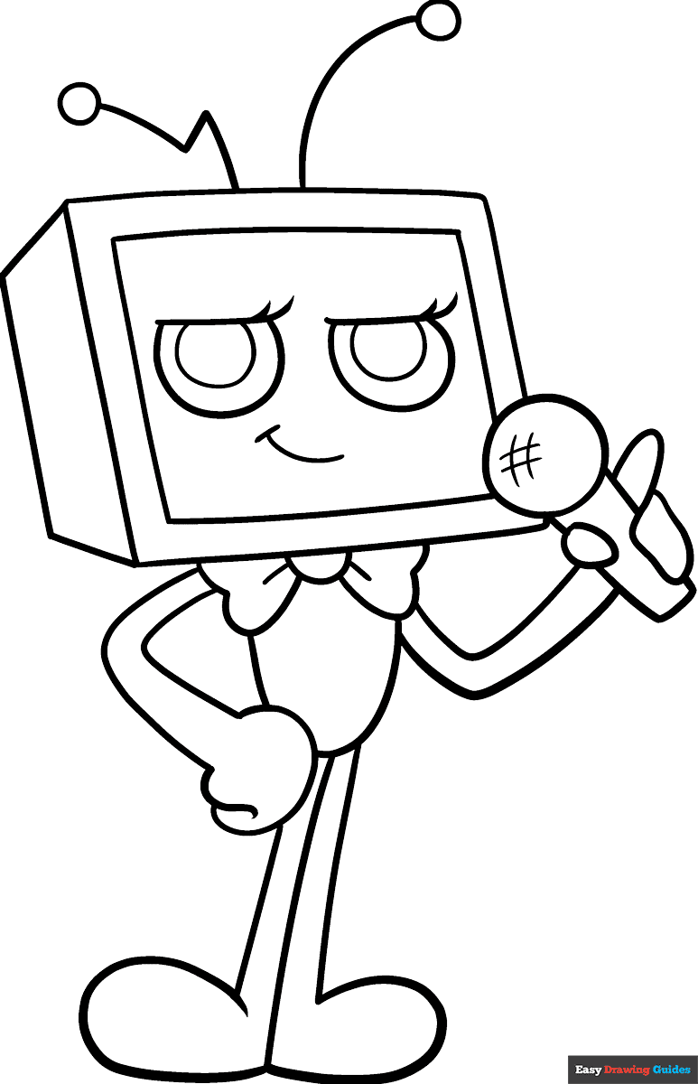 Free printable Vee from Dandy's World coloring page