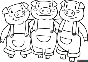Free printable Three Little Pigs coloring page