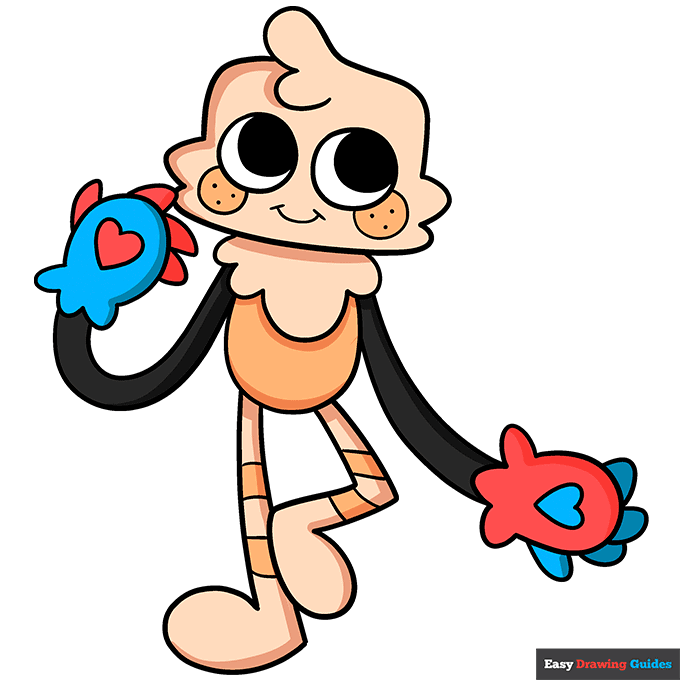 Goob from Dandy's World step-by-step drawing tutorial: step 11