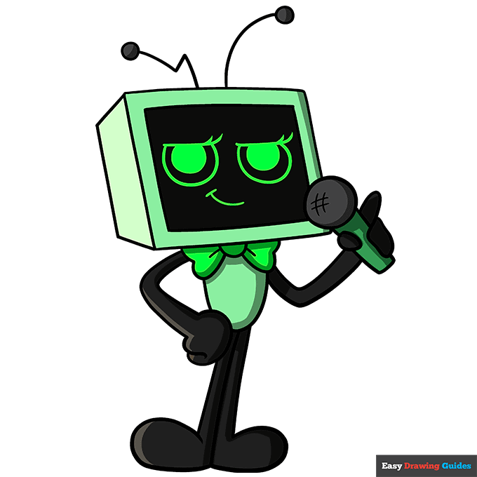 Vee from Dandy's World step-by-step drawing tutorial: step 11