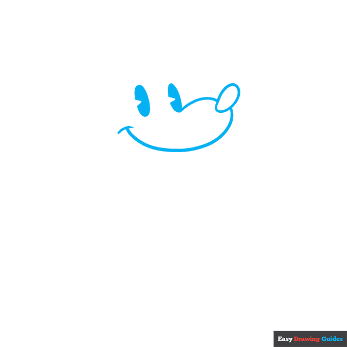 Classic Mickey Mouse step-by-step drawing tutorial: step 1