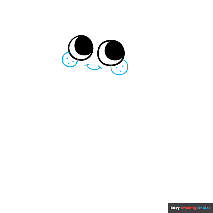 Goob from Dandy's World step-by-step drawing tutorial: step 2