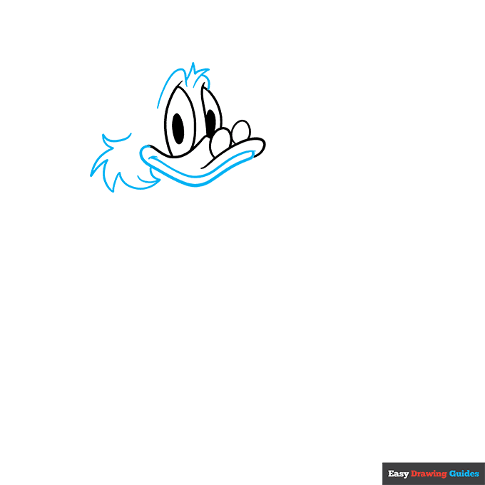 Scrooge McDuck step-by-step drawing tutorial: step 2