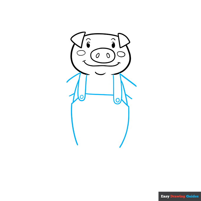 Three Little Pigs step-by-step drawing tutorial: step 2