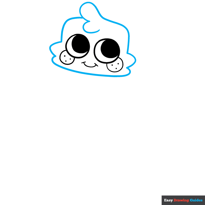 Goob from Dandy's World step-by-step drawing tutorial: step 3
