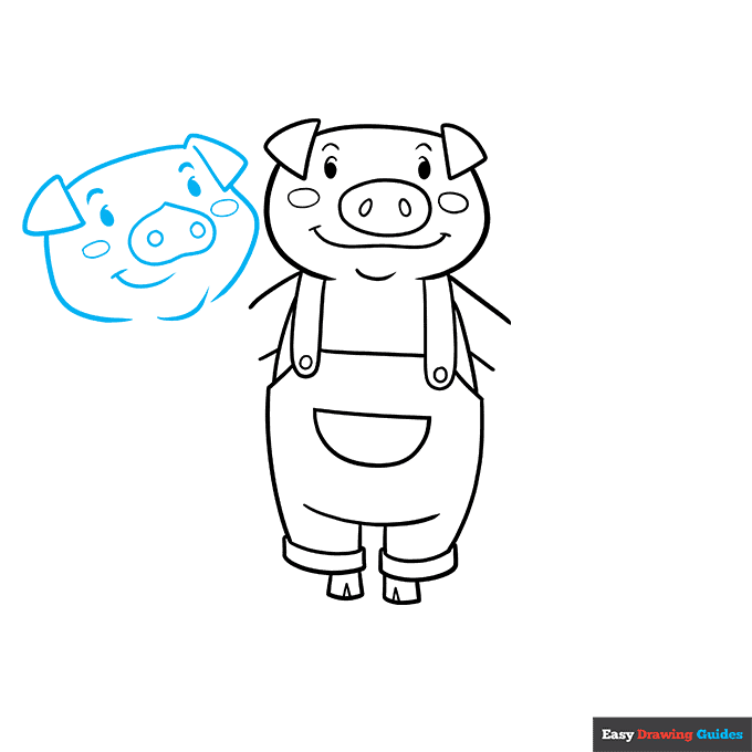 Three Little Pigs step-by-step drawing tutorial: step 4