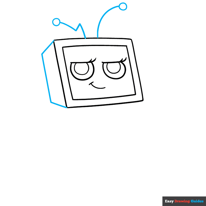 Vee from Dandy's World step-by-step drawing tutorial: step 4