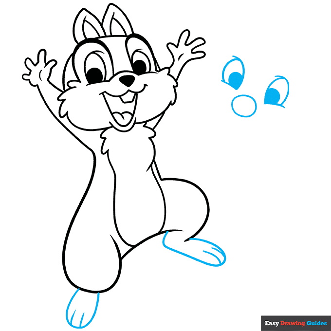 Chip and Dale step-by-step drawing tutorial: step 5