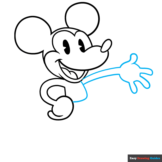 Classic Mickey Mouse step-by-step drawing tutorial: step 5