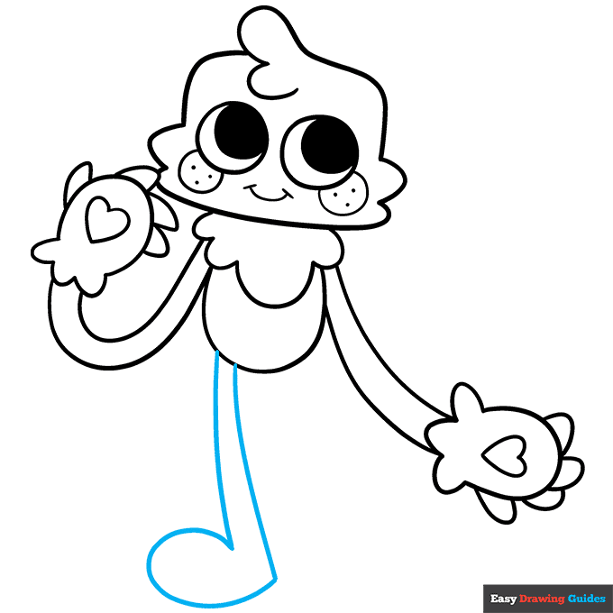 Goob from Dandy's World step-by-step drawing tutorial: step 7