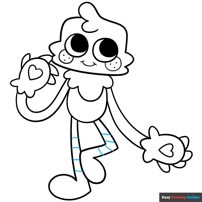 Goob from Dandy's World step-by-step drawing tutorial: step 9