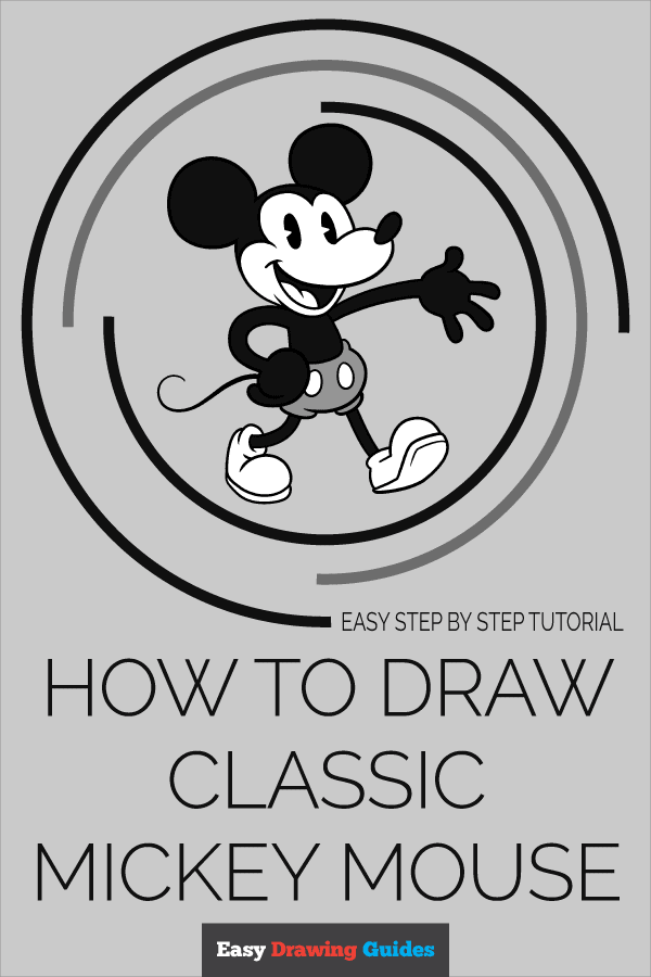 How to Draw Classic Mickey Mouse Pinterest Image