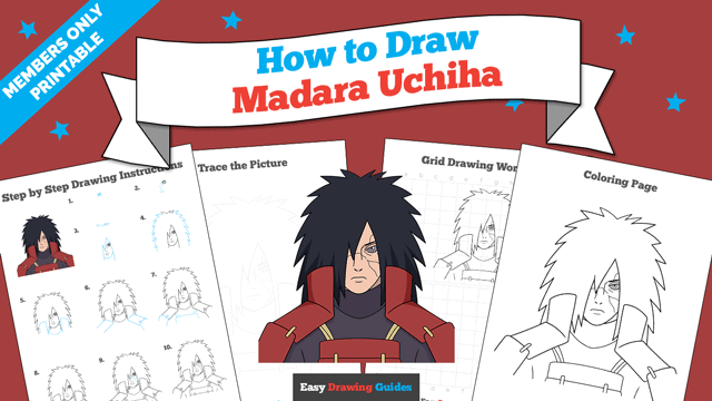 How to Draw Madara Uchiha Printable Thumbnail