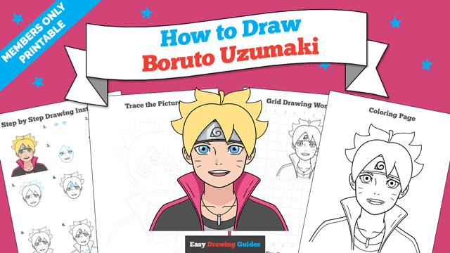 How to Draw Boruto Uzumaki Printable Thumbnail