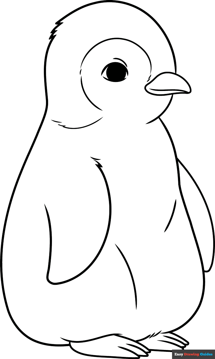 Free printable Easy Baby Penguin coloring page