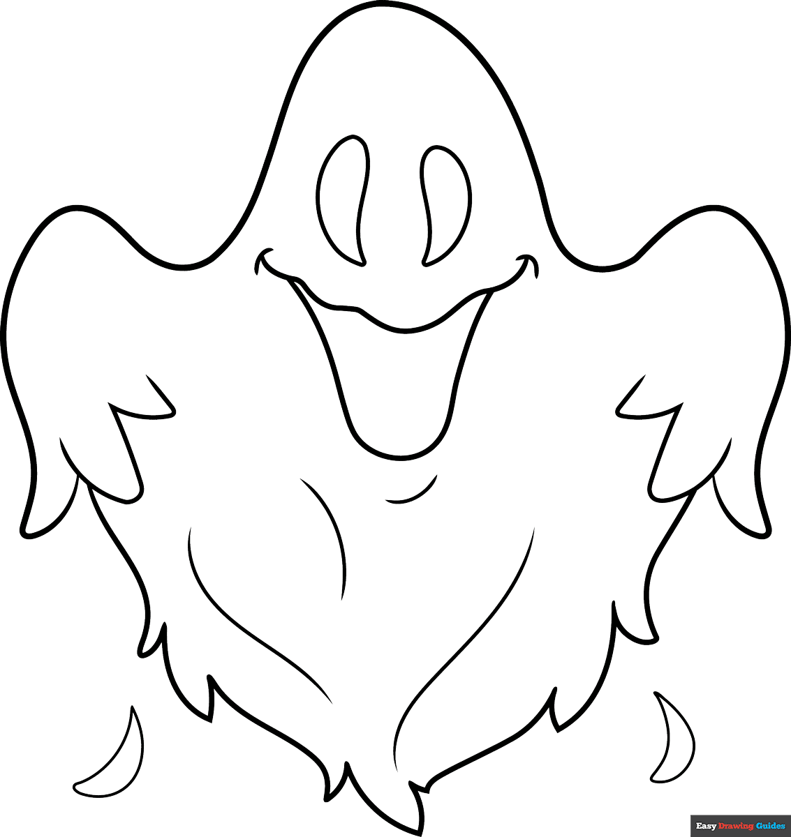 Free printable Easy Ghost coloring page