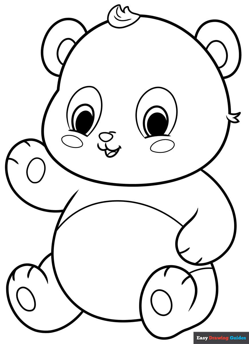 Free printable Cute Panda Penguin coloring page