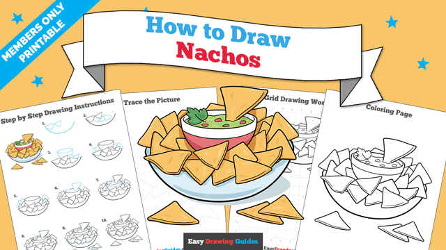 How to Draw Nachos Printable Thumbnail Image