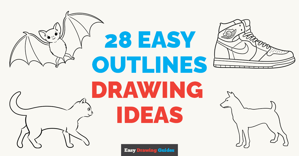 28 Easy OutlinesDrawing Tutorials for Kids Featured Image