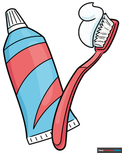 How to Draw a Toothbrush and Toothpaste featured image