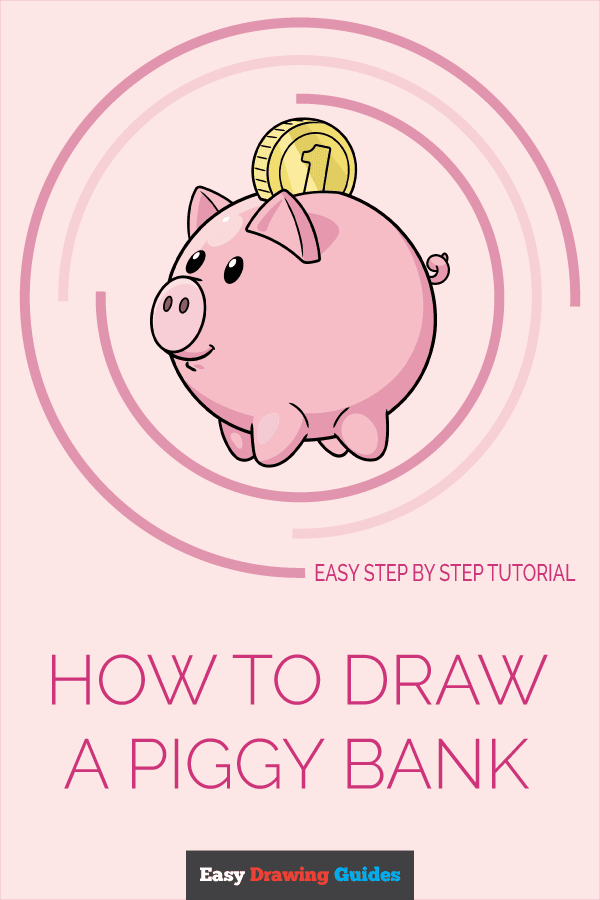 How to Draw a Piggy Bank Pinterest Image