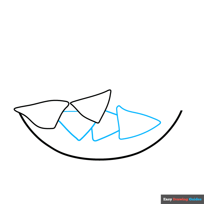nachos step-by-step drawing tutorial: step 2
