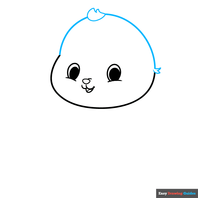 cute panda step-by-step drawing tutorial: step 3