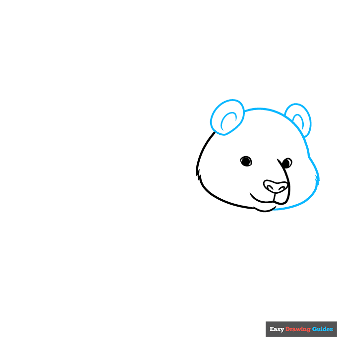 easy realistic panda step-by-step drawing tutorial: step 3