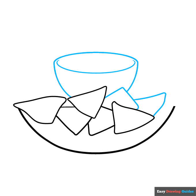 nachos step-by-step drawing tutorial: step 3