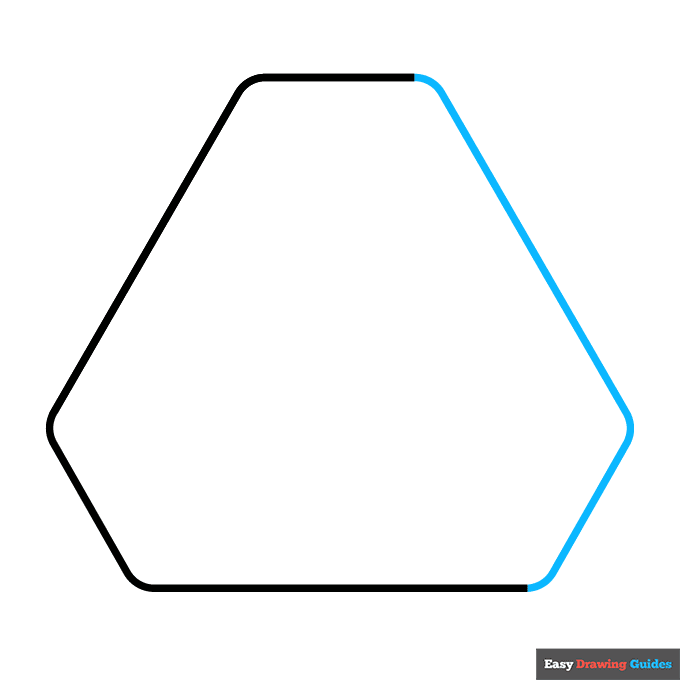 recycling symbol step-by-step drawing tutorial: step 3