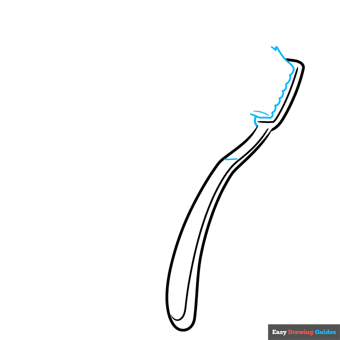 Toothbrush and Toothpaste bank step-by-step drawing tutorial: step 3