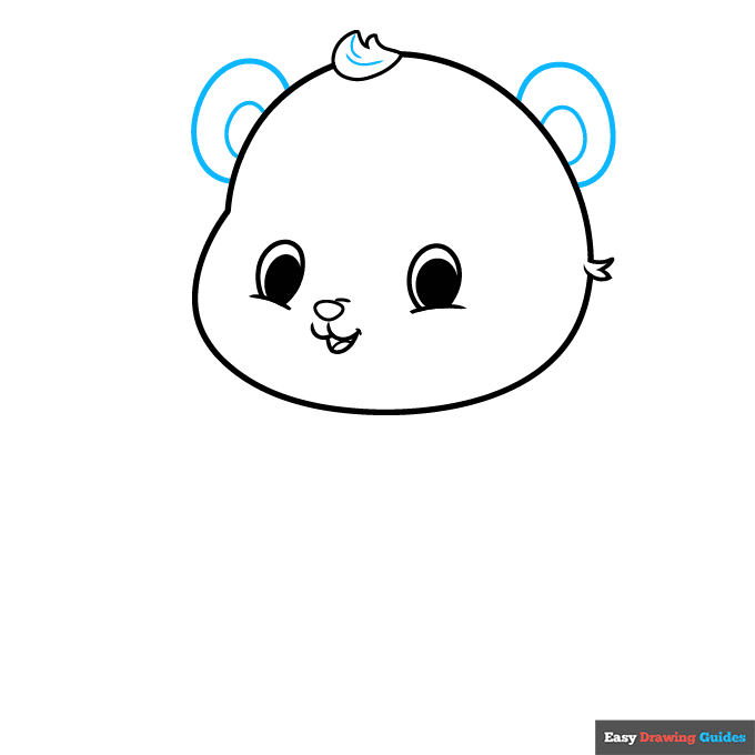 cute panda step-by-step drawing tutorial: step 4