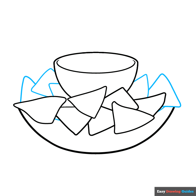 nachos step-by-step drawing tutorial: step 4