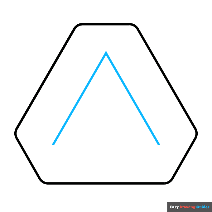 recycling symbol step-by-step drawing tutorial: step 4