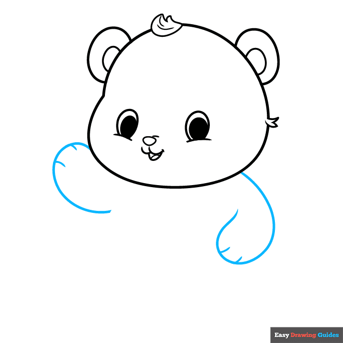 cute panda step-by-step drawing tutorial: step 5