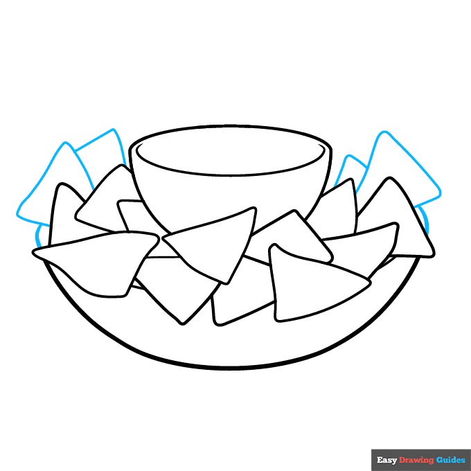nachos step-by-step drawing tutorial: step 5