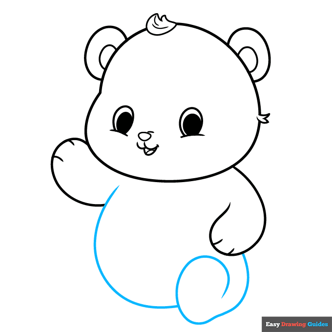 cute panda step-by-step drawing tutorial: step 6