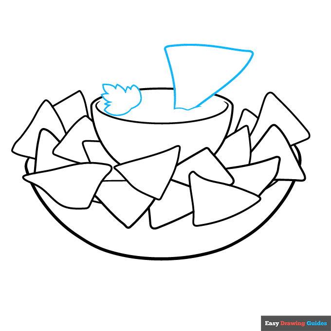 nachos step-by-step drawing tutorial: step 6