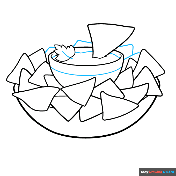 nachos step-by-step drawing tutorial: step 7