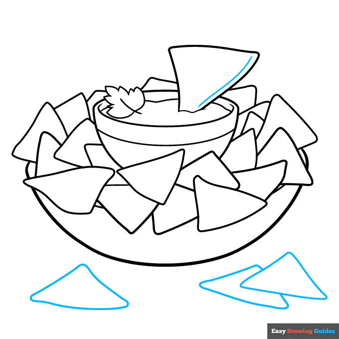 nachos step-by-step drawing tutorial: step 8
