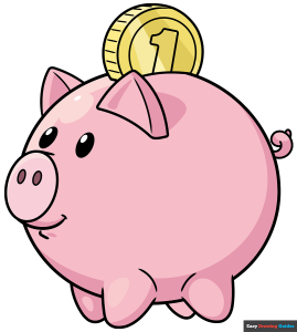 How to Draw a Piggy Bank Featured Image