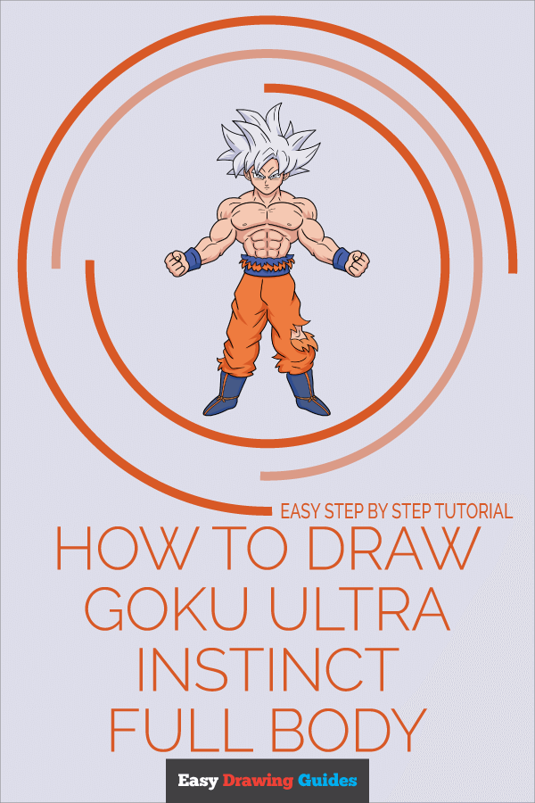 How to Draw Goku Ultra Instinct Full Body Pinterest Image