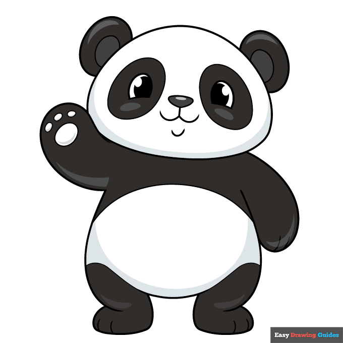 easy panda step-by-step drawing tutorial: step 10
