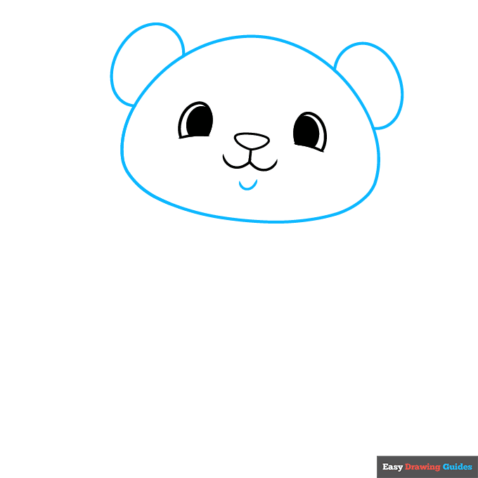 easy panda step-by-step drawing tutorial: step 3