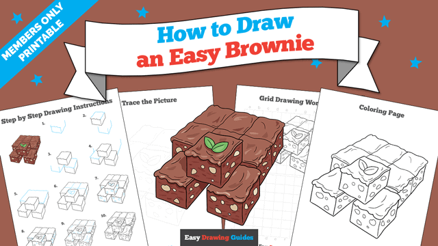 How to Draw an Easy Brownie Printable Thumbnail