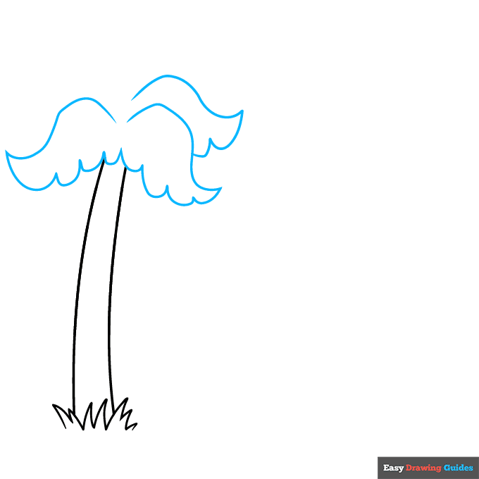 hammock step-by-step drawing tutorial: step 2