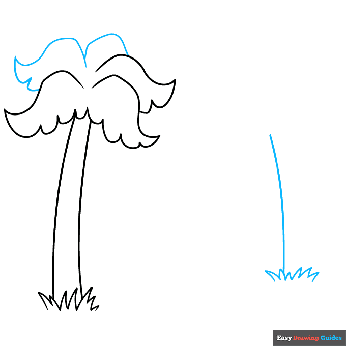 hammock step-by-step drawing tutorial: step 3